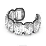 manžeta na harmóniu nadrozmerné plávajúce kryštály, biela, povrchová úprava zmiešaný kov B8ZNT616 Swarovski šperky - Image 3