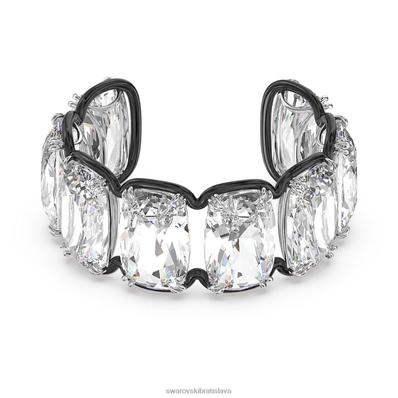 manžeta na harmóniu nadrozmerné plávajúce kryštály, biela, povrchová úprava zmiešaný kov B8ZNT616 Swarovski šperky - Image 1