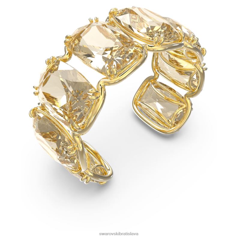 manžeta na harmóniu nadrozmerné plávajúce kryštály, zlatý tón, pozlátené B8ZNT611 Swarovski šperky - Image 3