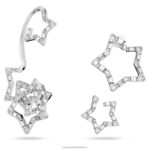 manžeta na ucho stella zmiešané rezy, hviezdicové, biele, rhodiované B8ZNT377 Swarovski šperky - Image 3