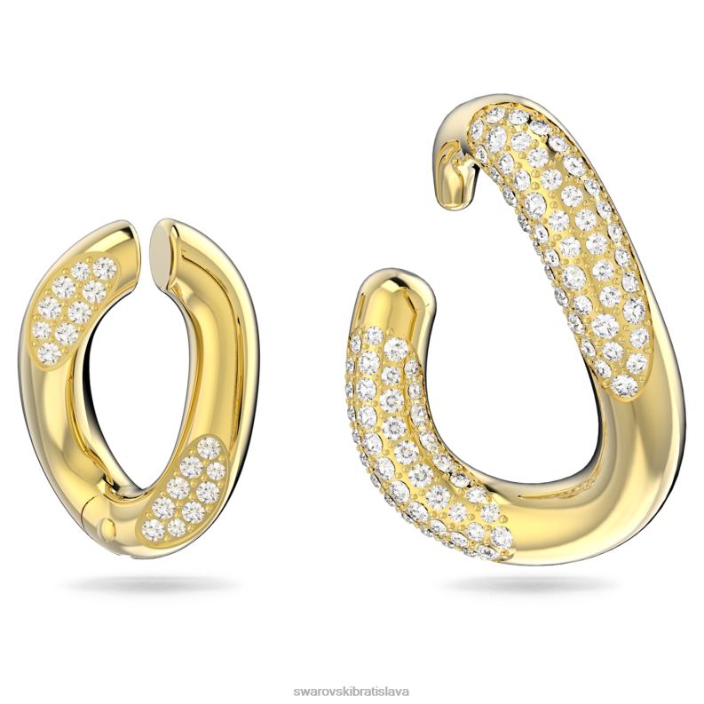 manzeta_na_usi_dextera_asymetricky_dizajn_biela_pozlatena_b8znt372_swarovski_sperky.jpg manžeta na uši dextera asymetrický dizajn, biela, pozlátená B8ZNT372 Swarovski šperky - Image 1
