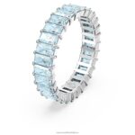 matricový krúžok bagetový rez, modrý, rhodiovaný B8ZNT993 Swarovski šperky - Image 3