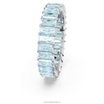 matricový krúžok bagetový rez, modrý, rhodiovaný B8ZNT993 Swarovski šperky - Image 4