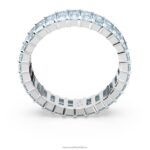 matricový krúžok bagetový rez, modrý, rhodiovaný B8ZNT993 Swarovski šperky - Image 5