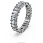 matricový krúžok bagetový rez, sivý, ruténiový B8ZNT994 Swarovski šperky - Image 3