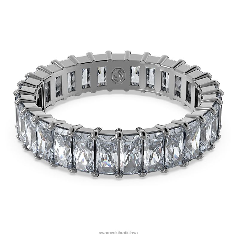 matricovy_kruzok_bagetovy_rez_sivy_ruteniovy_b8znt994_swarovski_sperky.jpg matricový krúžok bagetový rez, sivý, ruténiový B8ZNT994 Swarovski šperky - Image 1
