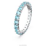 matricový krúžok okrúhly výbrus, modrá, rhodiovaná B8ZNT1005 Swarovski šperky - Image 3
