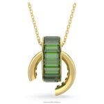 matricový prívesok bagetový rez, zelený, pozlátený B8ZNT204 Swarovski šperky