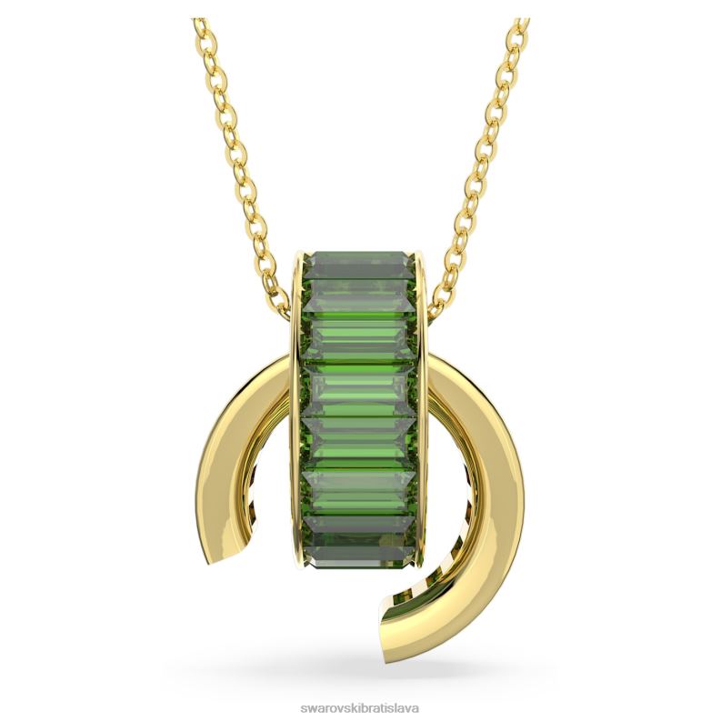 matricovy_privesok_bagetovy_rez_zeleny_pozlateny_b8znt204_swarovski_sperky.jpg matricový prívesok bagetový rez, zelený, pozlátený B8ZNT204 Swarovski šperky - Image 1