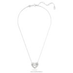 matricový prívesok zmiešané rezy, srdce, biele, rhodiované B8ZNT242 Swarovski šperky - Image 3