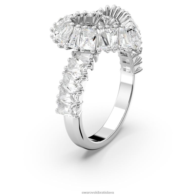 matrix koktejlový prsteň zmiešané rezy, srdce, biele, rhodiované B8ZNT1095 Swarovski šperky - Image 3