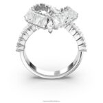 matrix koktejlový prsteň zmiešané rezy, srdce, biele, rhodiované B8ZNT1095 Swarovski šperky - Image 5