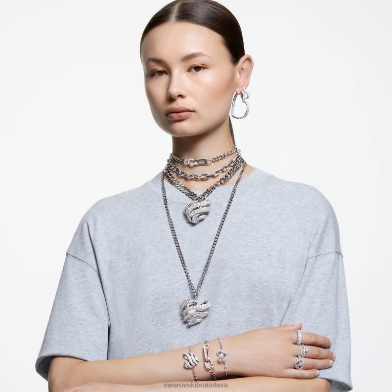 matrix koktejlový prsteň zmiešané rezy, srdce, biele, rhodiované B8ZNT1095 Swarovski šperky - Image 6