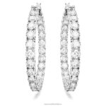 matrix kruhové náušnice okrúhly výbrus, biely, rhodiovaný B8ZNT911 Swarovski šperky - Image 3