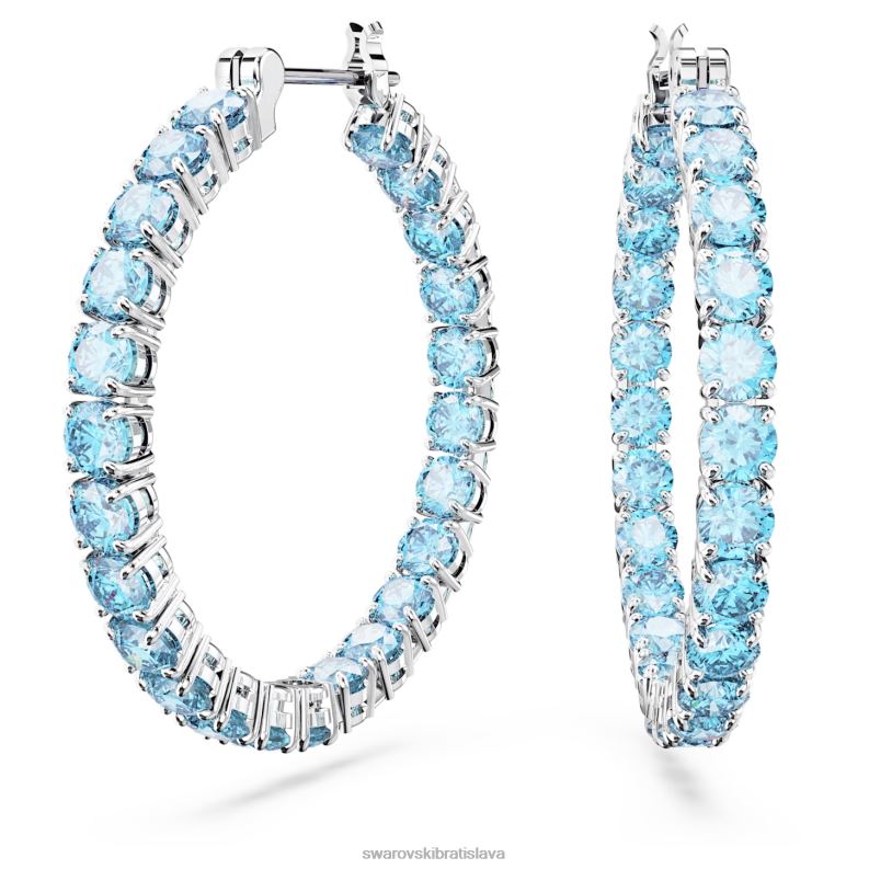 matrix_kruhove_nausnice_okruhly_vybrus_modra_rhodiovana_b8znt923_swarovski_sperky.jpg matrix kruhové náušnice okrúhly výbrus, modrá, rhodiovaná B8ZNT923 Swarovski šperky - Image 1