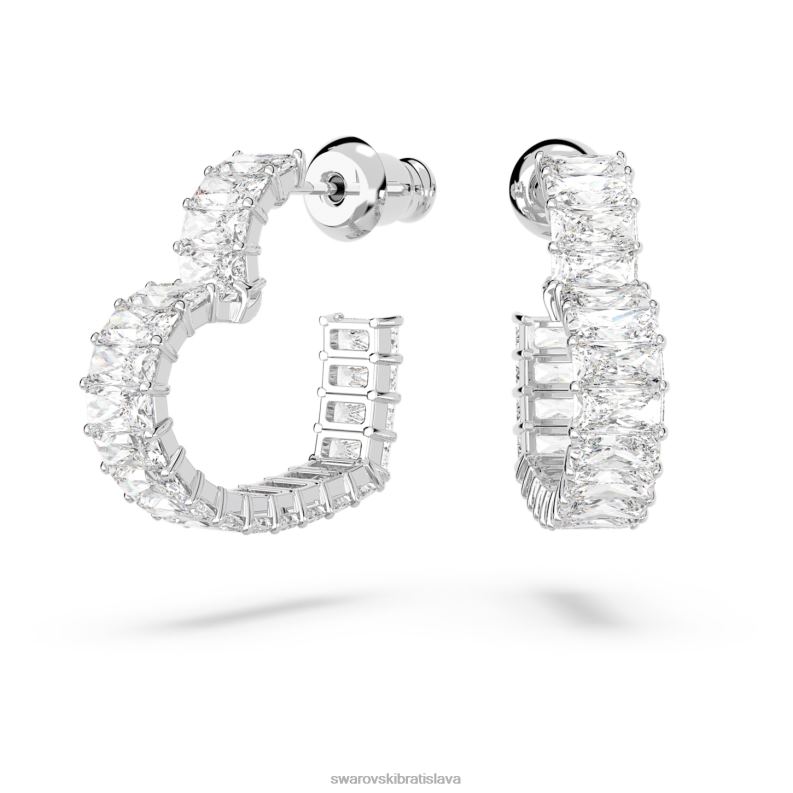 matrix_kruhove_nausnice_srdce_biele_rhodiovane_b8znt878_swarovski_sperky.jpg matrix kruhové náušnice srdce, biele, rhodiované B8ZNT878 Swarovski šperky - Image 1