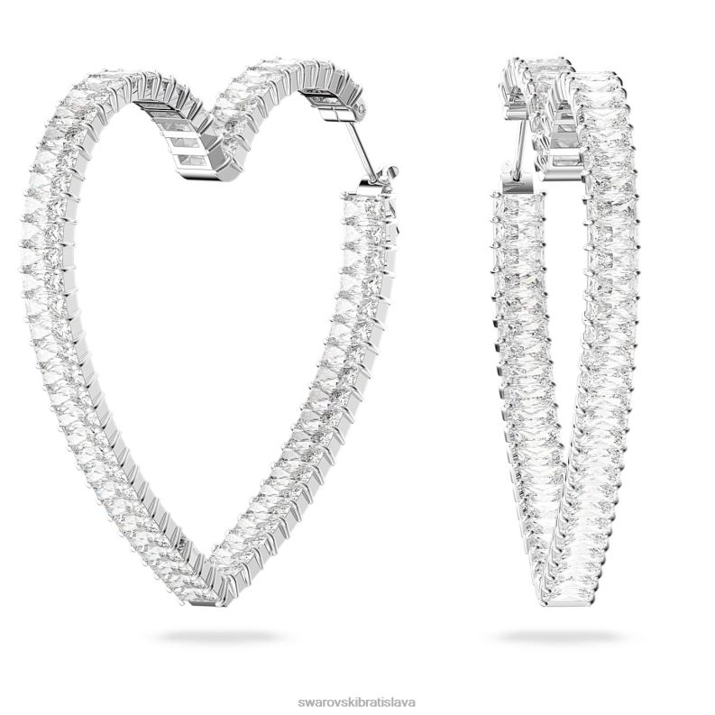 matrix_kruhove_nausnice_srdce_biele_rhodiovane_b8znt938_swarovski_sperky.jpg matrix kruhové náušnice srdce, biele, rhodiované B8ZNT938 Swarovski šperky - Image 1