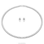 matrix tenisový set okrúhly výbrus, biely, rhodiovaný B8ZNT388 Swarovski šperky