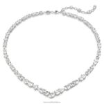 mesmera náhrdelník zmiešané rezy, biele, rhodiované B8ZNT109 Swarovski šperky