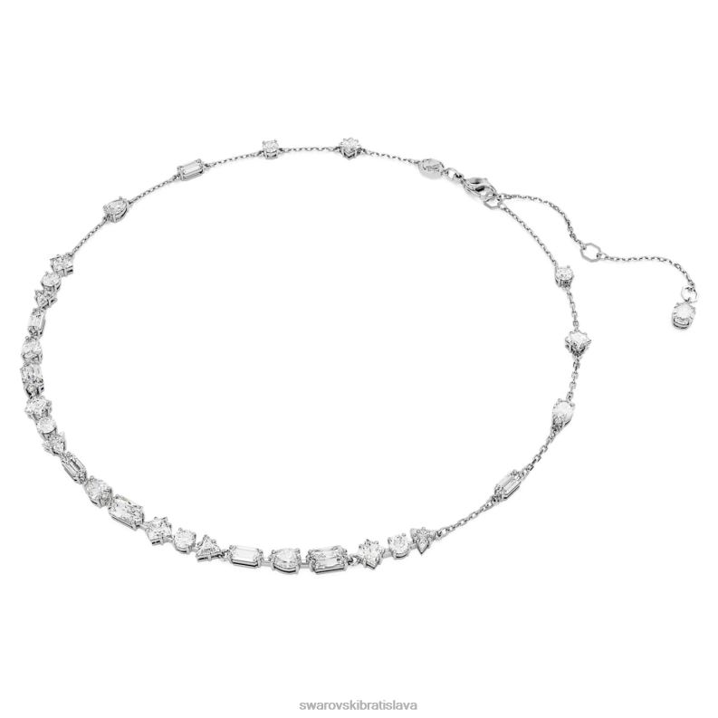 mesmera náhrdelník zmiešané strihy, rozptýlené prevedenie, biela, rhodiované B8ZNT106 Swarovski šperky - Image 3