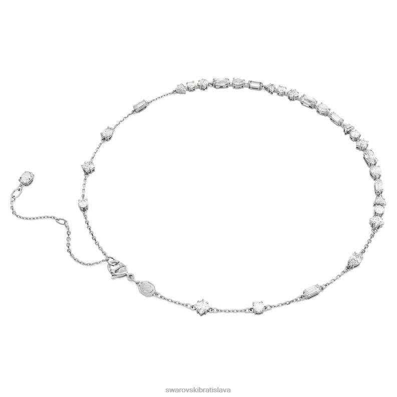 mesmera náhrdelník zmiešané strihy, rozptýlené prevedenie, biela, rhodiované B8ZNT106 Swarovski šperky - Image 5