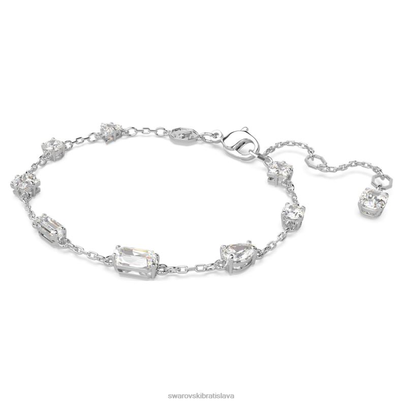 mesmera náramok zmiešané strihy, rozptýlené prevedenie, biela, rhodiované B8ZNT519 Swarovski šperky - Image 3