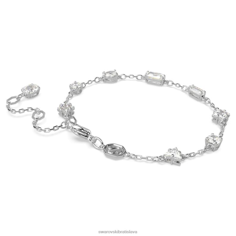 mesmera náramok zmiešané strihy, rozptýlené prevedenie, biela, rhodiované B8ZNT519 Swarovski šperky - Image 5