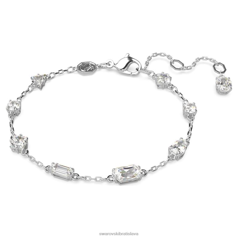 mesmera náramok zmiešané strihy, rozptýlené prevedenie, biela, rhodiované B8ZNT519 Swarovski šperky - Image 1