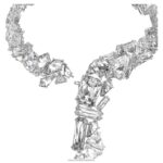 mesmera y náhrdelník nadrozmerné kryštály, biele, rhodiované B8ZNT150 Swarovski šperky - Image 4