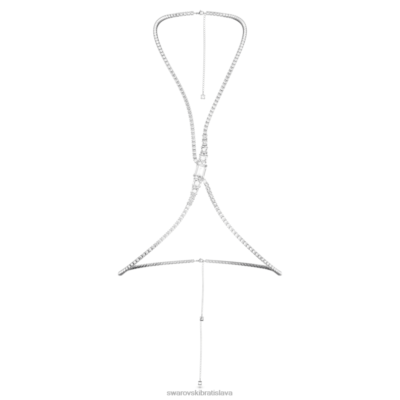 millenia_body_chain_hranaty_rez_biela_rhodiovana_b8znt1493_swarovski_sperky.png Millenia body chain hranatý rez, biela, rhodiovaná B8ZNT1493 Swarovski šperky - Image 1
