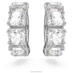 Millenia klipové náušnice hranatý rez, biela, rhodiovaná B8ZNT888 Swarovski šperky - Image 3