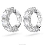 Millenia klipové náušnice hranatý rez, biela, rhodiovaná B8ZNT888 Swarovski šperky - Image 4