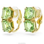 Millenia klipové náušnice hranatý rez, zelená, pozlátená B8ZNT942 Swarovski šperky - Image 4