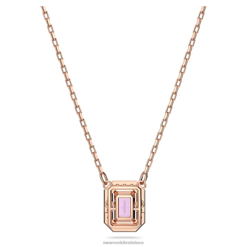 millenia náhrdelník osemhranného strihu fialová, pozlátená ružovým zlatom B8ZNT71 Swarovski šperky - Image 4