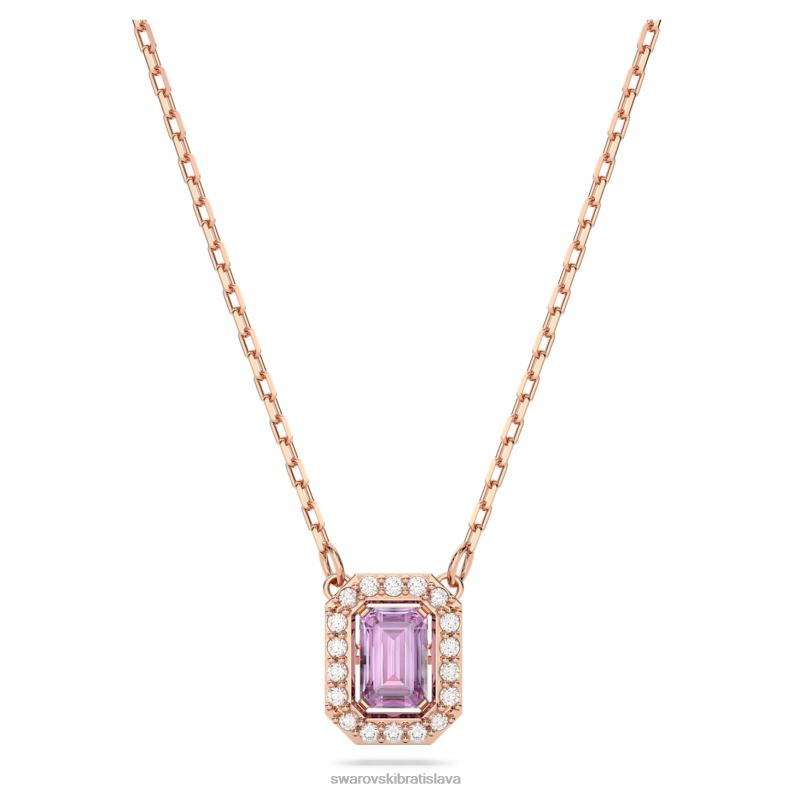 millenia náhrdelník osemhranného strihu fialová, pozlátená ružovým zlatom B8ZNT71 Swarovski šperky - Image 1