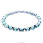 millenia náhrdelník osemhranného strihu modrá, rhodiovaná B8ZNT143 Swarovski šperky