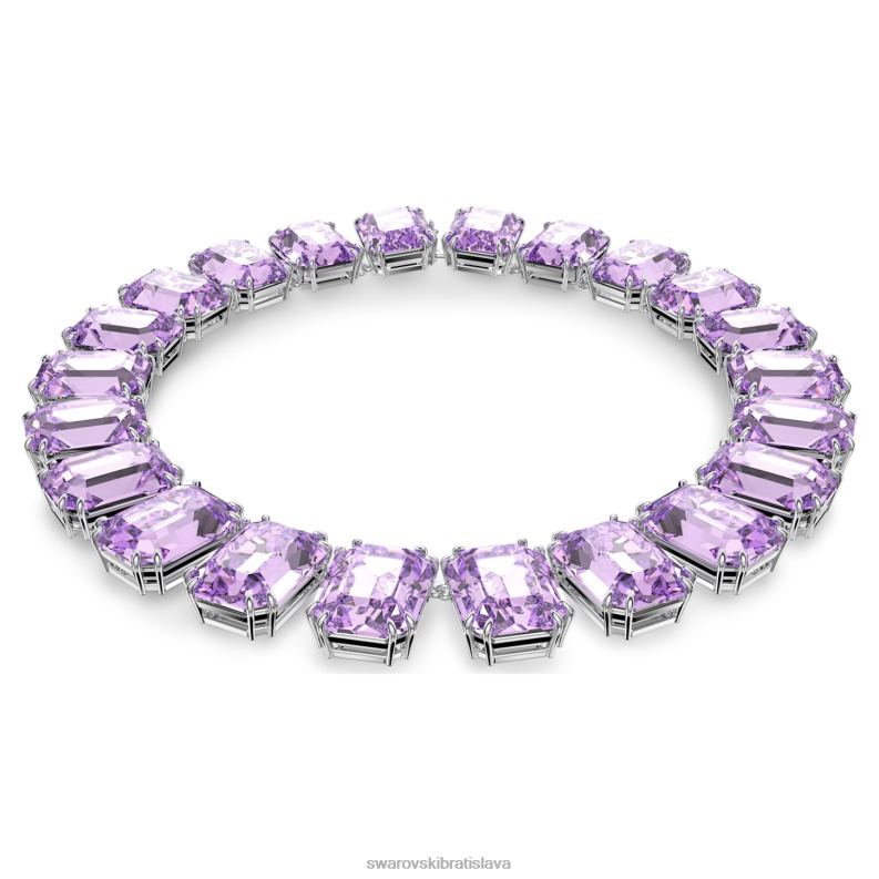 millenia náhrdelník osemhranného strihu nadrozmerné kryštály, fialové, rhodiované B8ZNT144 Swarovski šperky - Image 1