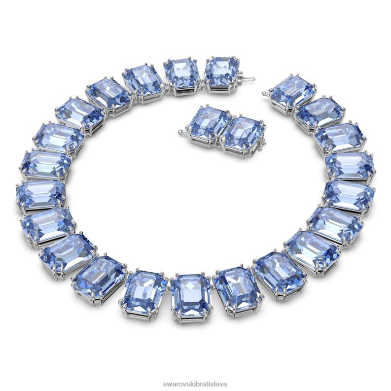 millenia náhrdelník osemhranného strihu nadrozmerné kryštály, modré, rhodiované B8ZNT148 Swarovski šperky - Image 3