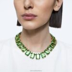 millenia náhrdelník osemhranného strihu nadrozmerné kryštály, zelené, pozlátené B8ZNT151 Swarovski šperky - Image 2