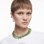 millenia náhrdelník osemhranného strihu nadrozmerné kryštály, zelené, pozlátené B8ZNT151 Swarovski šperky - Image 5