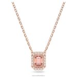 millenia náhrdelník osemhranného strihu ružové, pozlátené ružovým zlatom B8ZNT45 Swarovski šperky