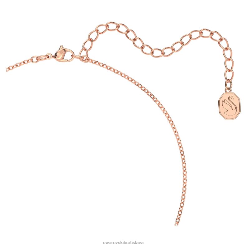 millenia náhrdelník osemhranného strihu ružové, pozlátené ružovým zlatom B8ZNT45 Swarovski šperky - Image 3