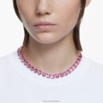 millenia náhrdelník osemhranného strihu ružové, rhodiované B8ZNT40 Swarovski šperky - Image 2