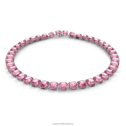 millenia náhrdelník osemhranného strihu ružové, rhodiované B8ZNT40 Swarovski šperky