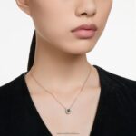 millenia náhrdelník osemhranného strihu zelená, pozlátená ružovým zlatom B8ZNT121 Swarovski šperky - Image 2
