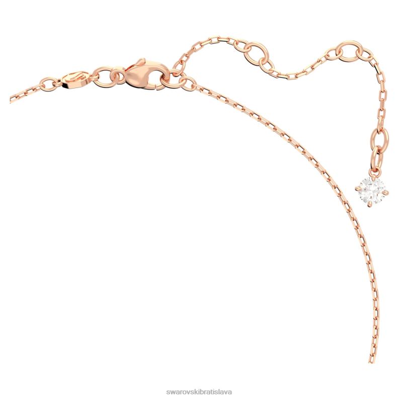 millenia náhrdelník osemhranného strihu zelená, pozlátená ružovým zlatom B8ZNT121 Swarovski šperky - Image 3
