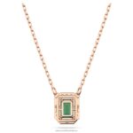 millenia náhrdelník osemhranného strihu zelená, pozlátená ružovým zlatom B8ZNT121 Swarovski šperky - Image 4