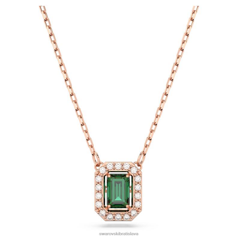 millenia_nahrdelnik_osemhranneho_strihu_zelena_pozlatena_ruzovym_zlatom_b8znt121_swarovski_sperky.jpg millenia náhrdelník osemhranného strihu zelená, pozlátená ružovým zlatom B8ZNT121 Swarovski šperky - Image 1