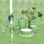 miska na cereálie signum porcelán, zelená B8ZNT1720 Swarovski dekorácie - Image 2