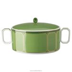 miska signum porcelán, zelená B8ZNT1732 Swarovski dekorácie
